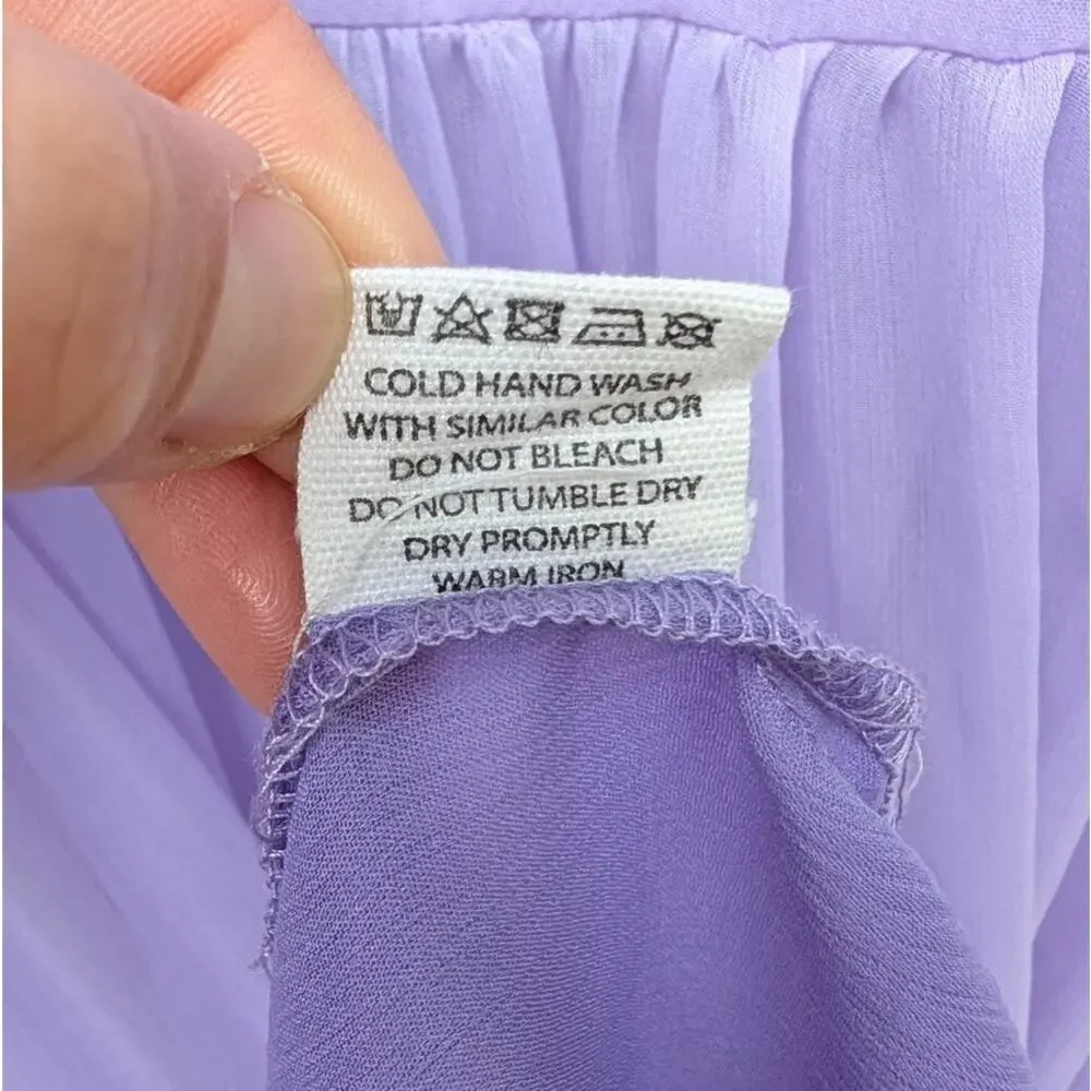 By Anthropologie Tiered Sheer Ombré Duster Womens One Size Purple Relaxed Coat - Picture 10 of 10